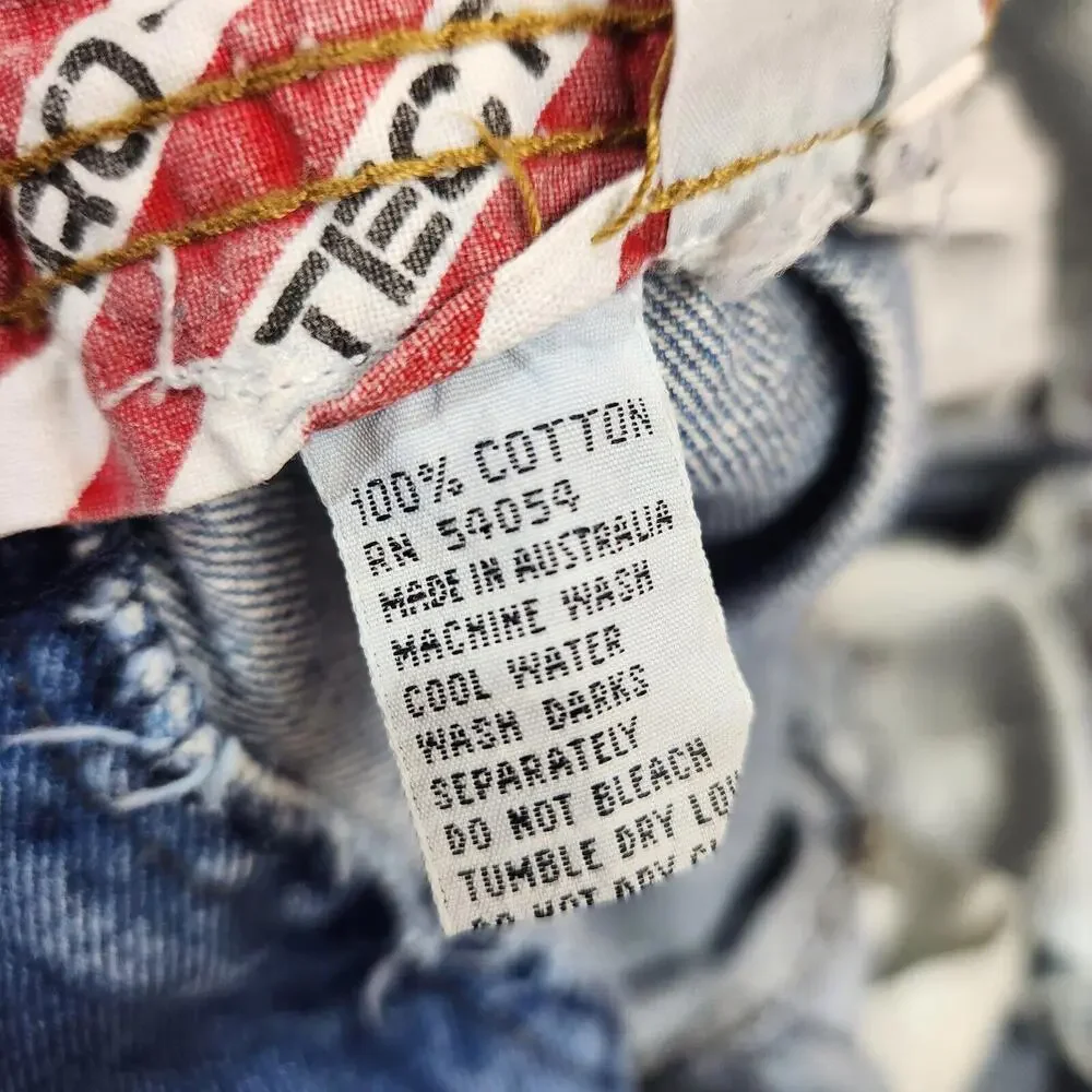Vintage Rare Bugle Boy Toxic Alert Acid Washed Jeans Size‎ 30x32
